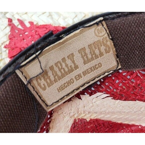 Corona Western Straw Hat Charlie Hats Made in Mexico Size Medium Cowboy - Picture 9 of 16